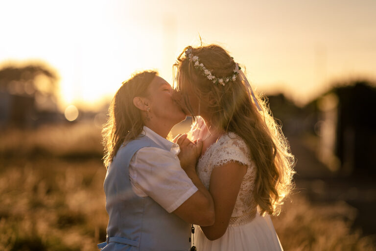 Golden hour same sex couple Southsea