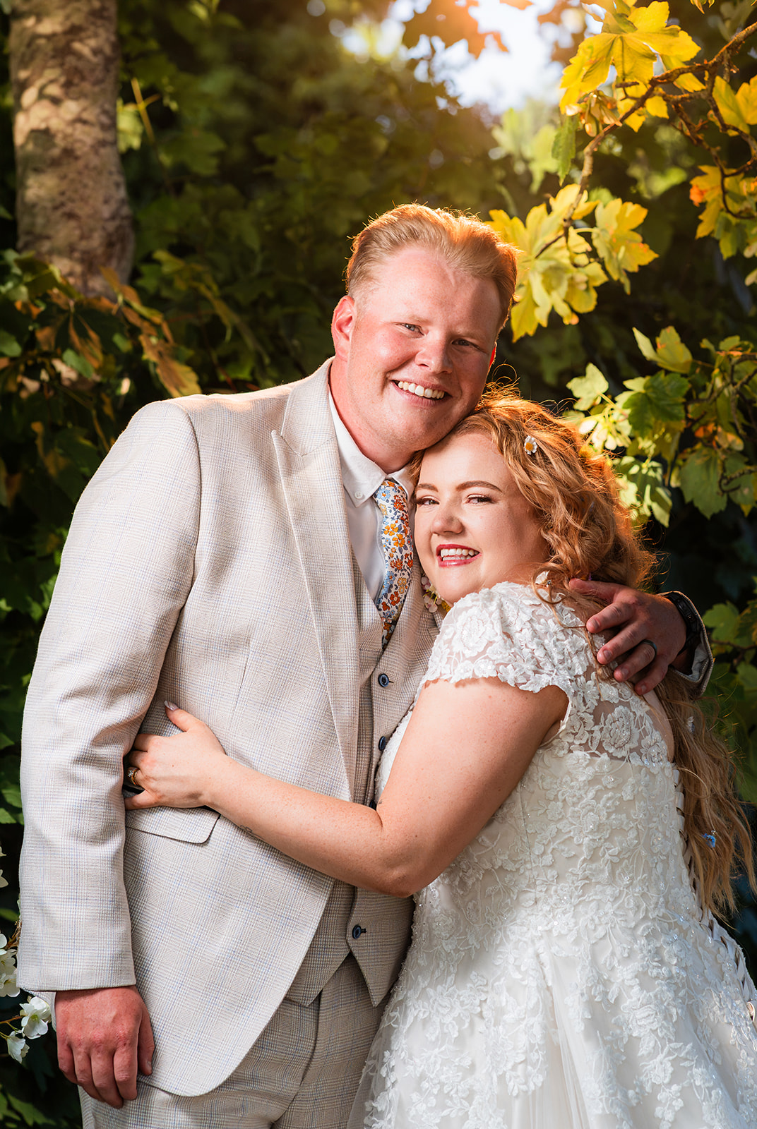 Romantic couple portrait created with off camera flash at Newtown House Hotel, Hayling Island