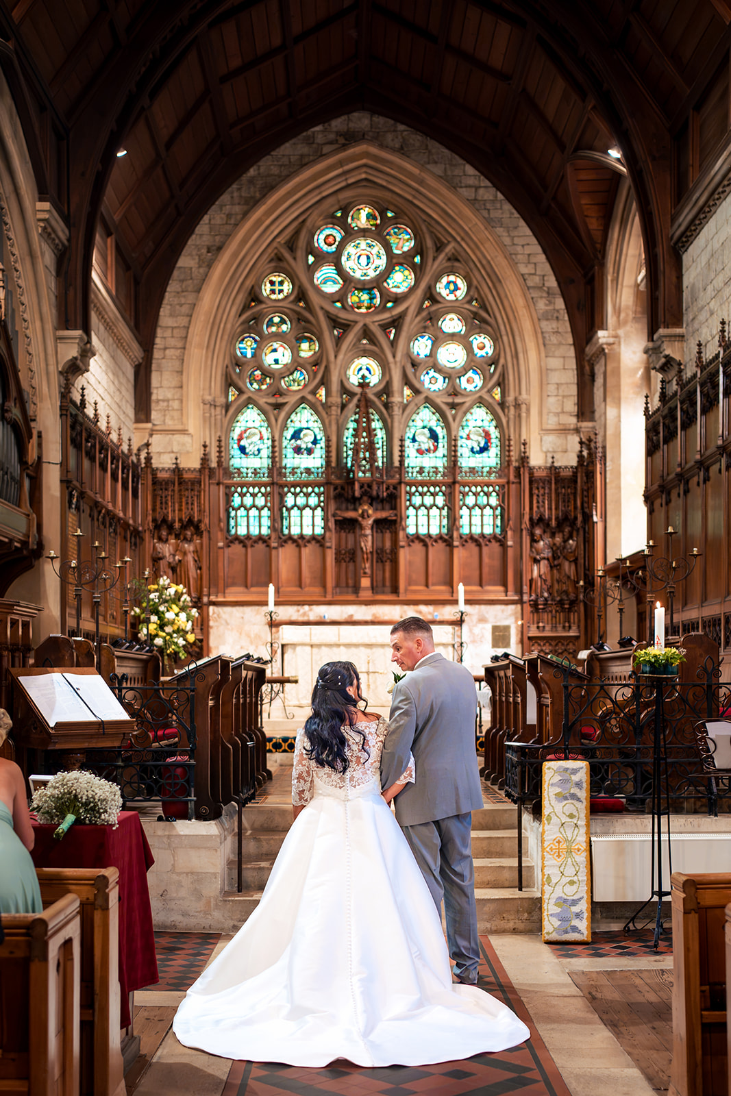 Wedding ceremony at St Matthew's Church, Blackmoor near Liss