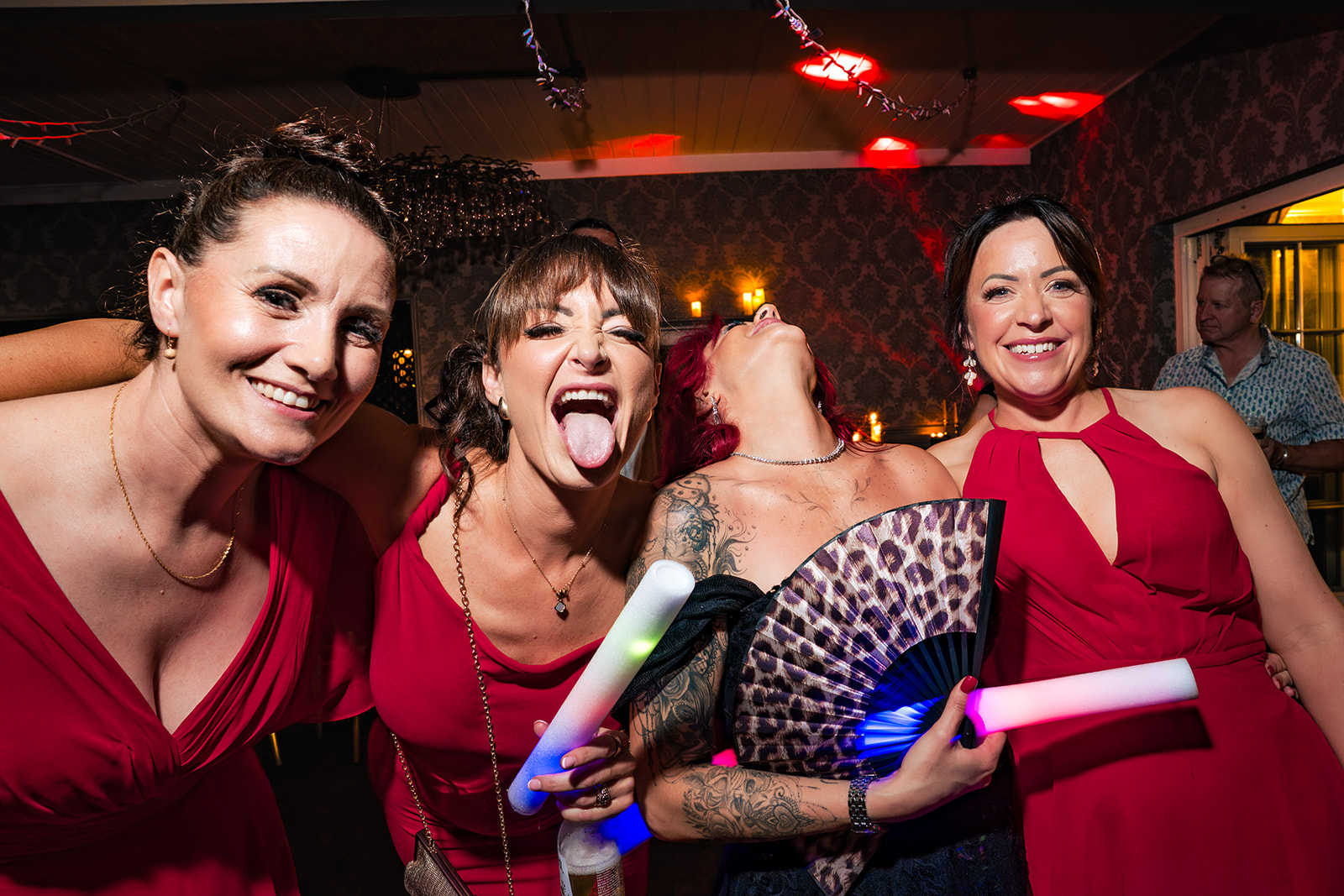 Guests celebrating in the evening at The Elephant at Pangbourne, Berkshire