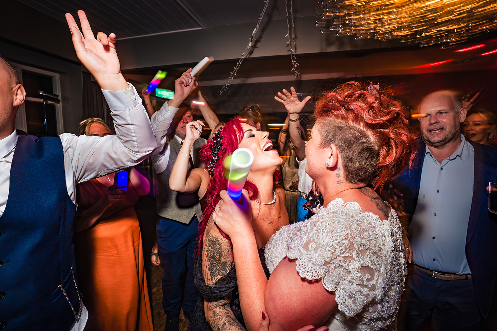 Guests dancing into the night at The Elephant at Pangbourne, Berkshire