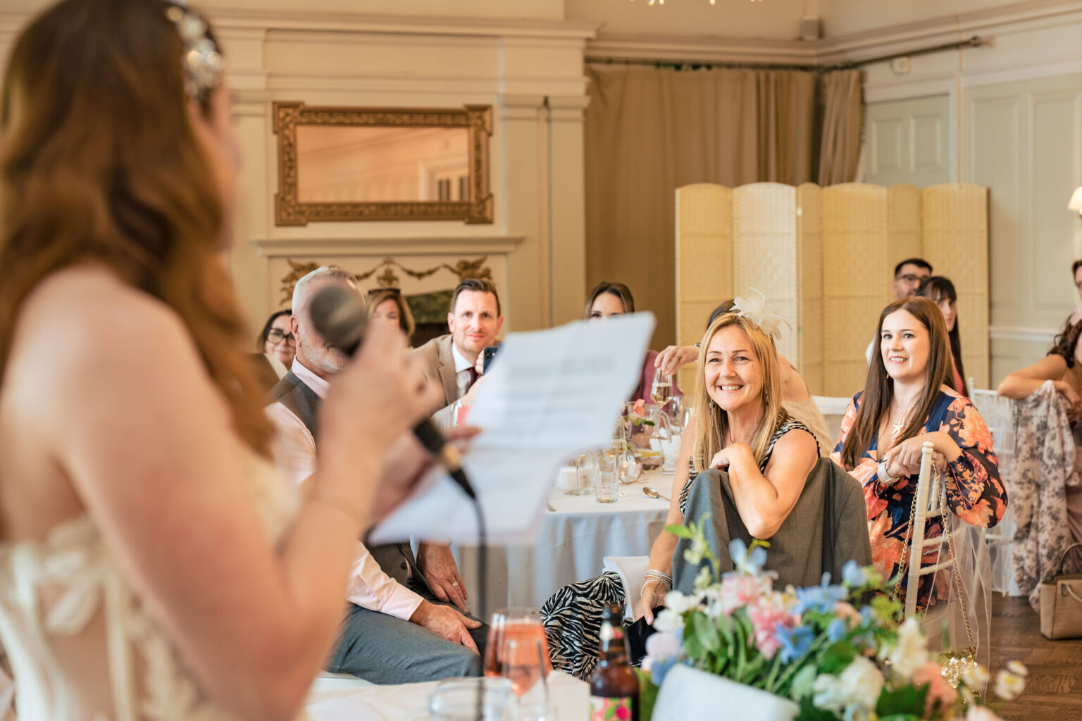 Bride giving her own speech at The Queens Hotel Southsea