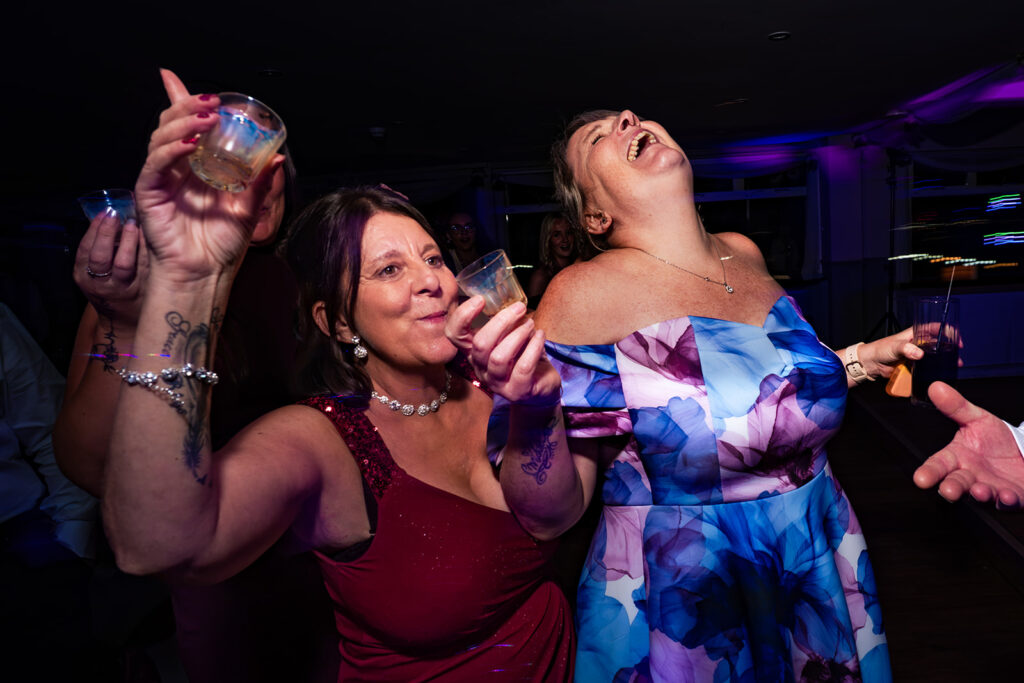 Guests singing on the dancefloor at The Churchillian, Portsdown Hill, Portsmouth
