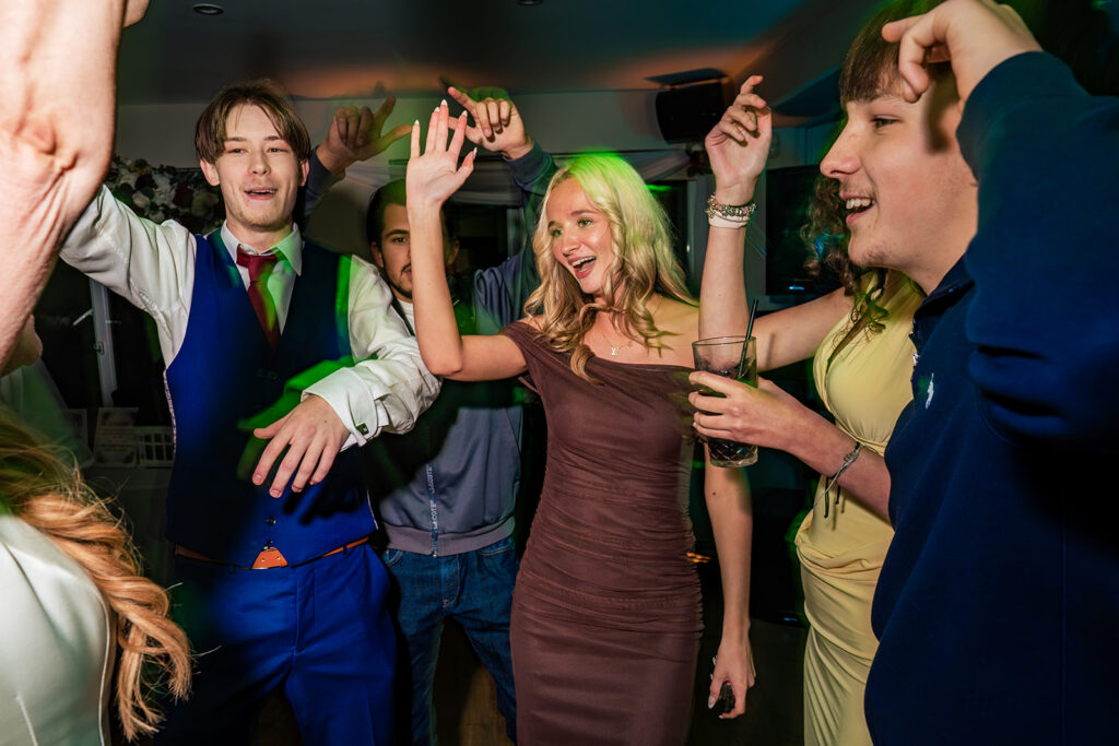 Guests partying on the dancefloor at The Churchillian, Portsdown Hill, Portsmouth