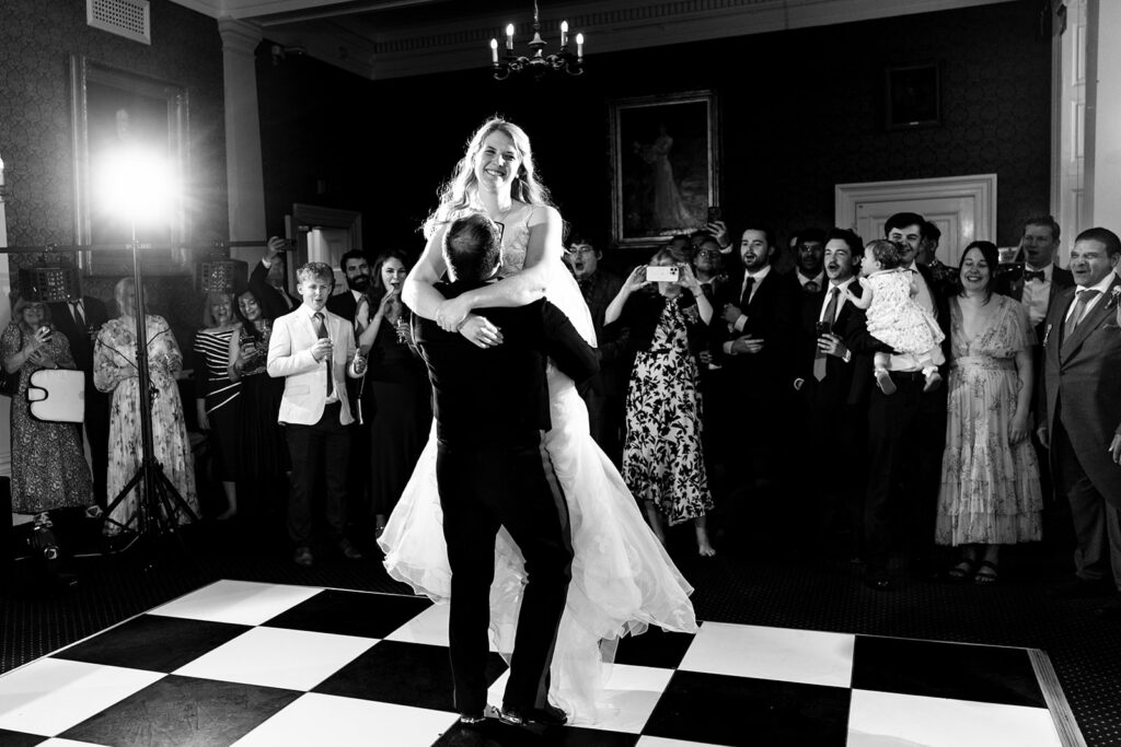 First dance on the chequered floor at Royal Military Academy Sandhurst