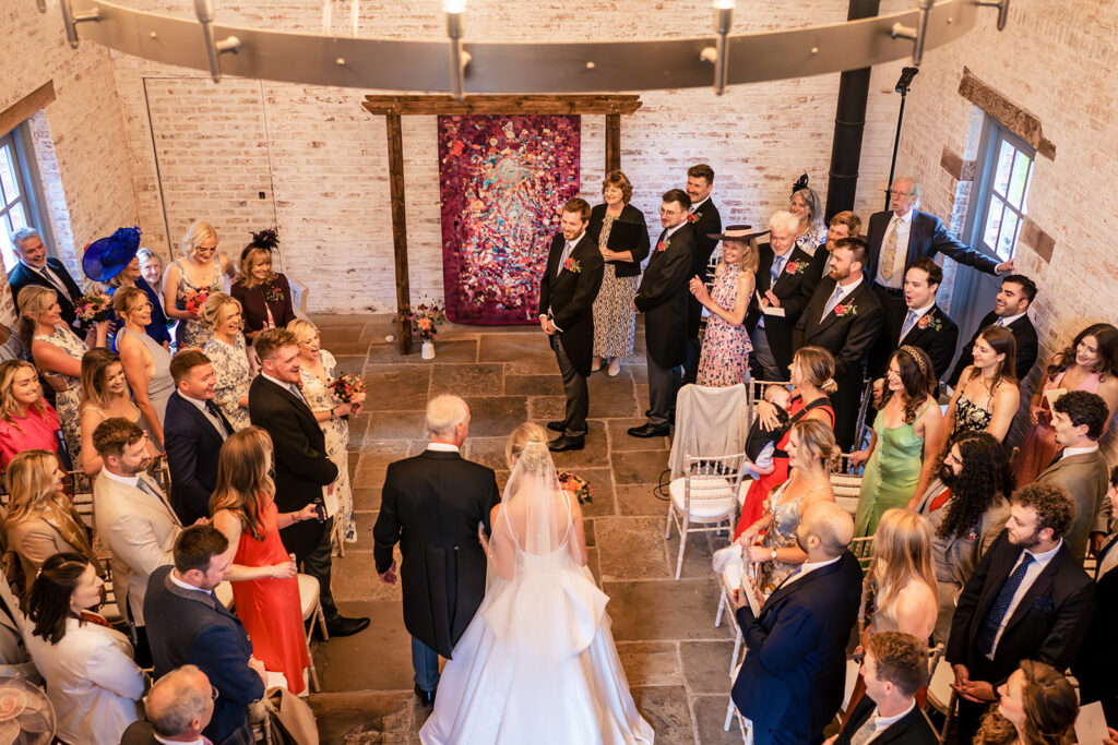 Ceremony in the hall at Dorfold Hall, Cheshire