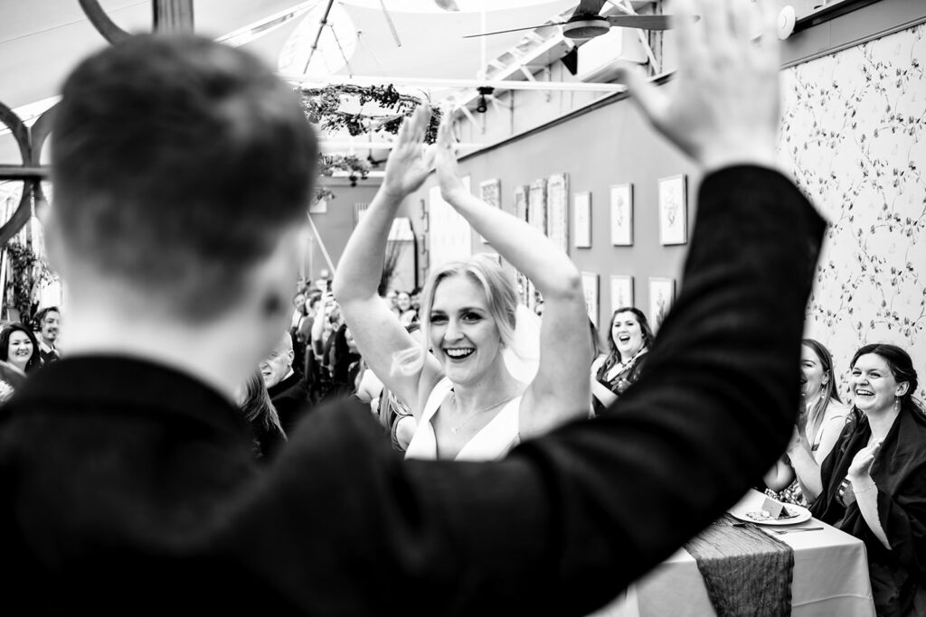 Celebrating, black and white at Houghton Lodge Gardens, Hampshire