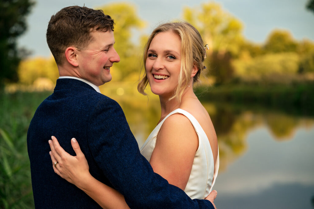 Golden hour cuddle by the river at Houghton Lodge Gardens, Hampshire