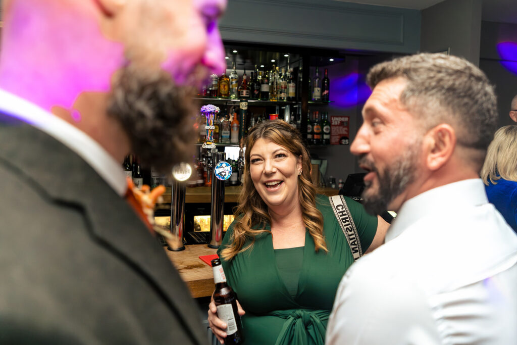Evening party chat at the bar at Skylark Golf and Country Club, Whiteley