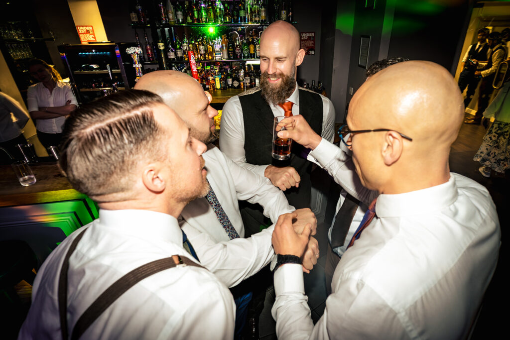 Groomsmen on the dancefloor at Skylark Golf and Country Club, Whiteley