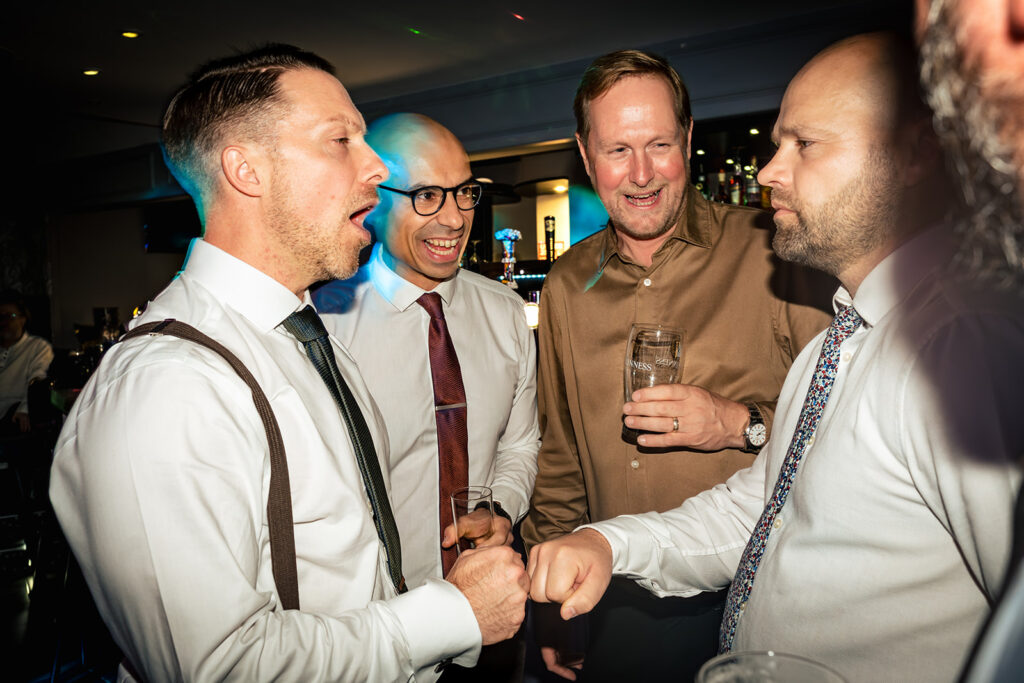 Lads dancing together at Skylark Golf and Country Club, Whiteley