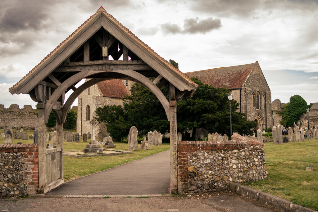 The lychgate at St Mary’s Church at St Mary’s Church, Portchester