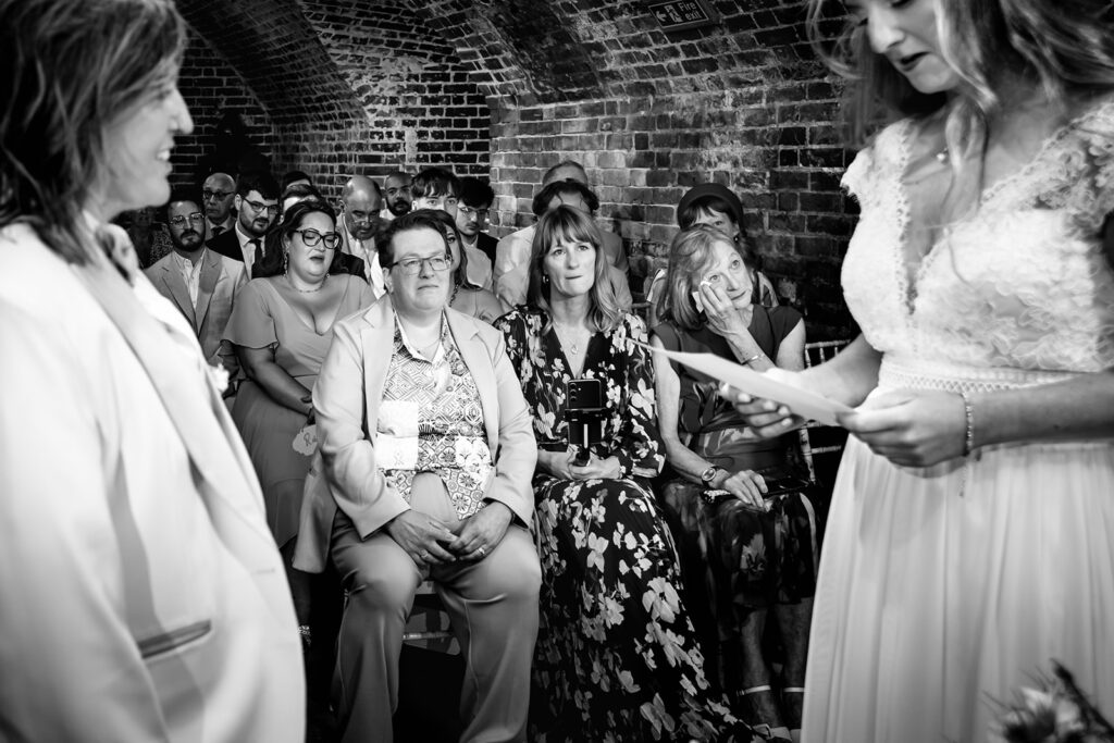 Ceremony at Southsea Castle, black and white