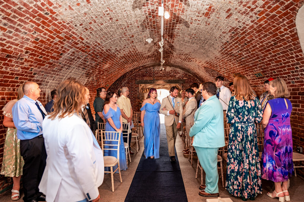Just married at Southsea Castle