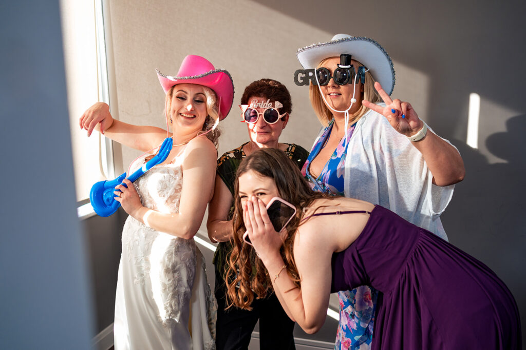 Guests in party hats at Skylark Golf and Country Club, Whiteley