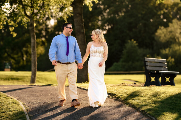 Couple strolling at golden hour at Skylark Golf and Country Club, Whiteley