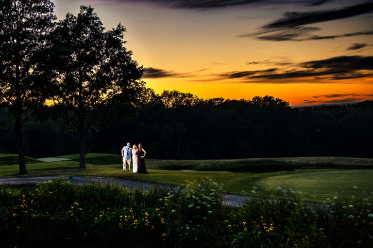 Sunset over the golf course at Skylark Golf and Country Club, Whiteley