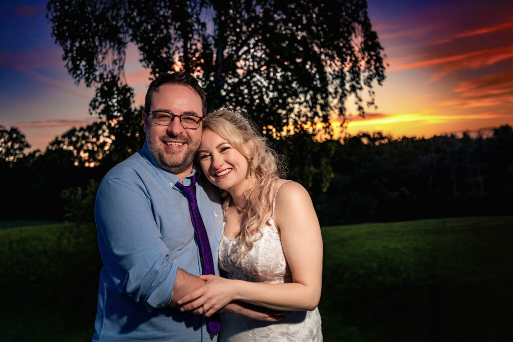Sunset portrait with off-camera flash at Skylark Golf and Country Club, Whiteley
