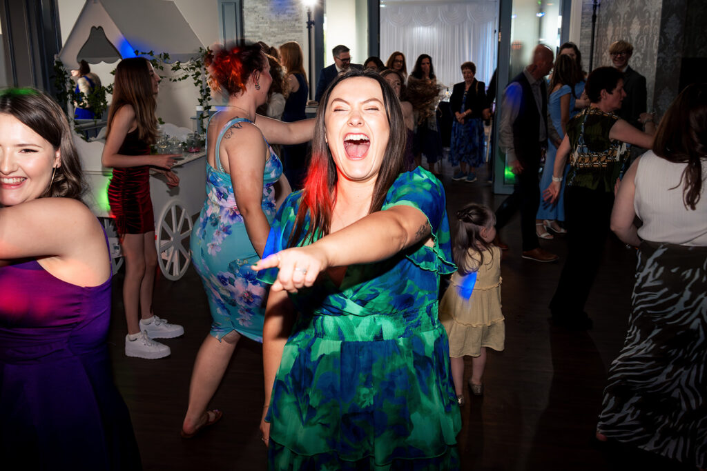 Guest dancing with a big smile at Skylark Golf and Country Club, Whiteley