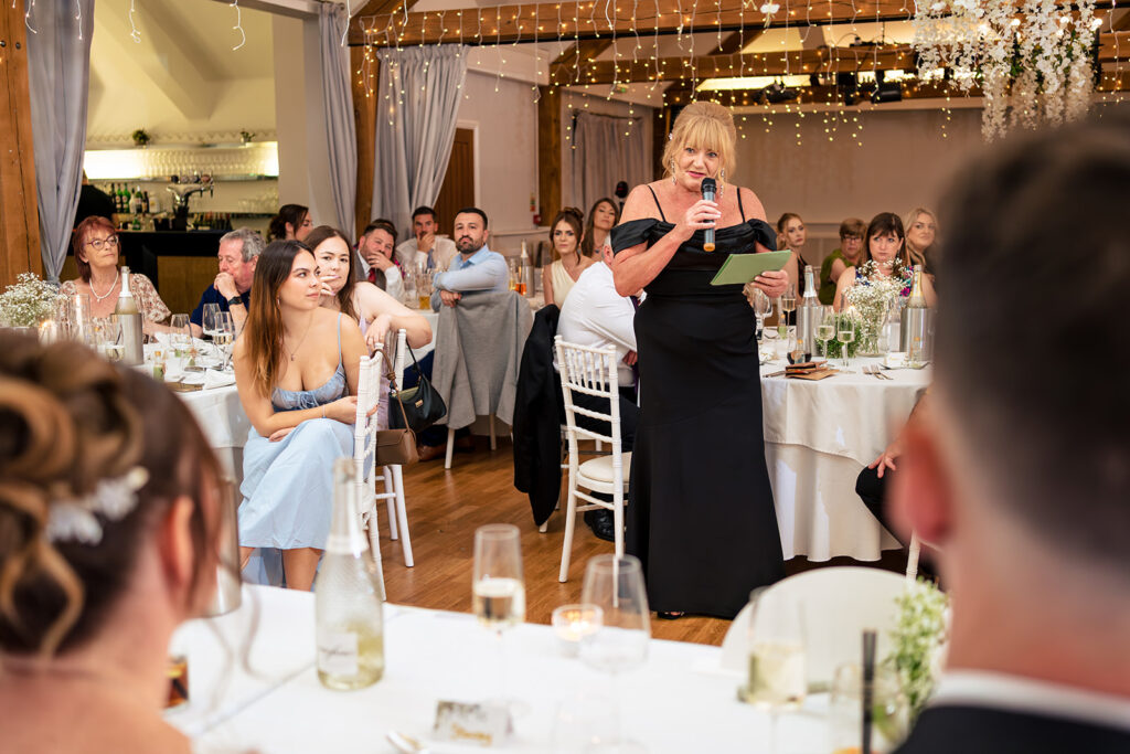 Speeches in the function room at Newtown House Hotel, Hayling Island